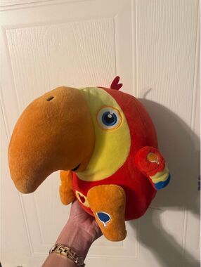 BabyFirst TV VocabuLarry Parrot Plush Talking 10" WORKS